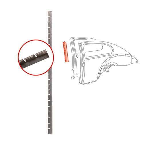  Profil latéral de fixation du ciel de toit pour Volkswagen Coccinelle - 452mm - VA11808 