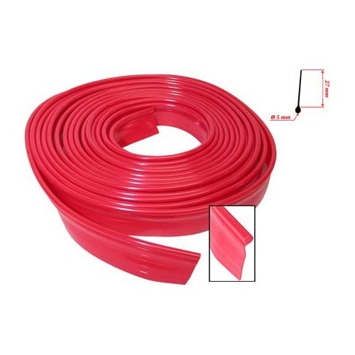  Joints d'aile couleur Rouge pour Volkswagen Coccinelle x 4 - VA12900KR 