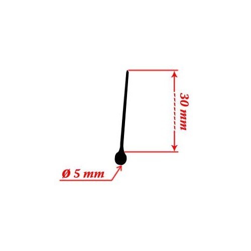 Guarnizione nera per le 4 ali VW 181 - VA12902