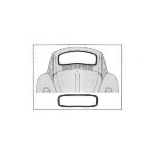 Junta de cristal trasero, tipo origen, para Volkswagen escarabajo berline desde 1953 hasta 07/57. - VA13119
