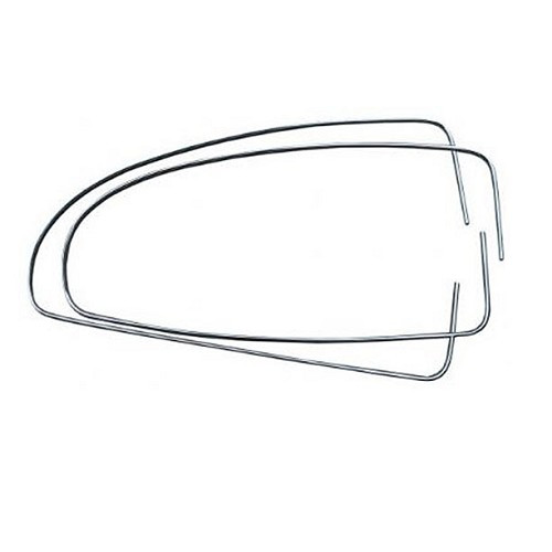 Moulures de vitres latérales aluminium pour Volkswagen Coccinelle 53 ->64