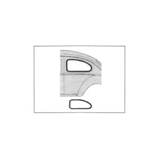  Left rear side window seal for Old Volkswagen Beetle berline since 08/71 - VA131301 