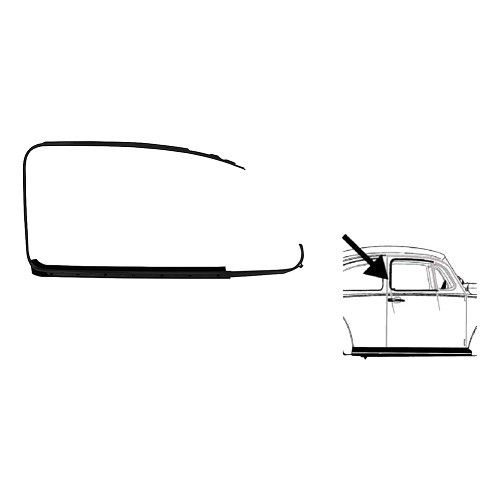 Lèche-vitre extérieur droit chromé pour Volkswagen Coccinelle Berline (08/1964-) - VA131442