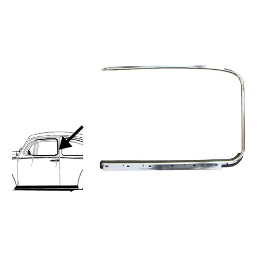 Left-hand chrome exterior window washer for Volkswagen Beetle Sedan (09/1952-07/1964) - VA131461