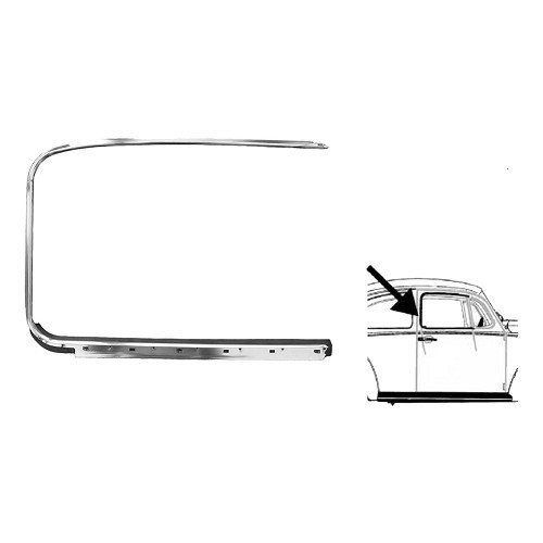 Limpa-vidros exterior direito cromado para Volkswagen Beetle Saloon (09/1952-07/1964)