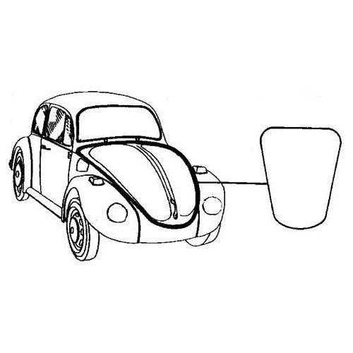 Junta da tampa frontal Qualidade superior para Volkswagen Beetle 1200 / 1300 / 1302 (08/1960-07/1985) - VA13148
