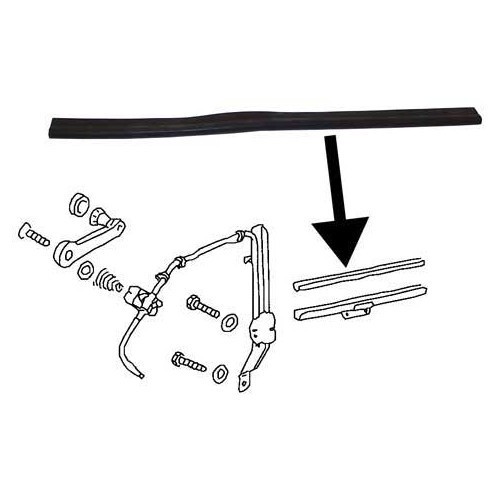  Joint en "U" de chaussure de vitre pour Volkswagen - VA13149 