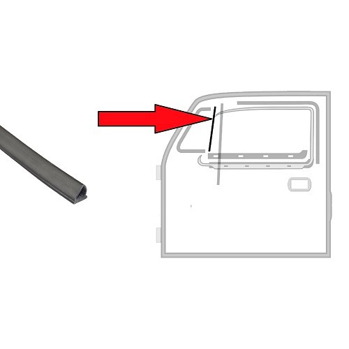 Achterspoiler pakking links of rechts voor Volkswagen Kever sedan (08/1964-07/1977)