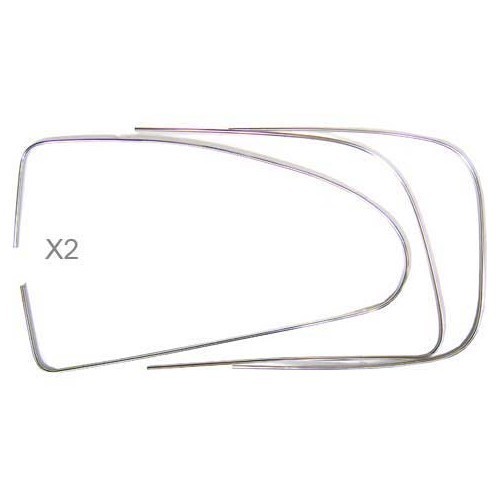  Kit moulures de vitres aluminium pour Volkswagen Coccinelle 58 ->64 - VA1315864 