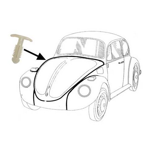 Clip della guarnizione del coperchio anteriore per Volkswagen Beetle 1303 - VA13189