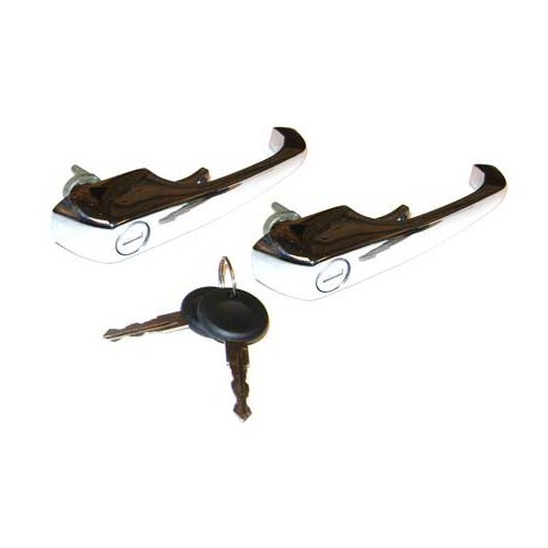  Maniglie cromate delle porte anteriori per VW 181 - set da 2 - VA13282 