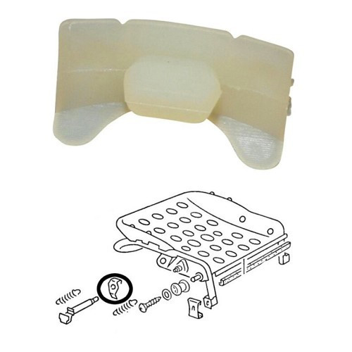 Guide de glissière centrale TOPRAN pour siège avant Volkswagen de Coccinelle à partir 08/1980
