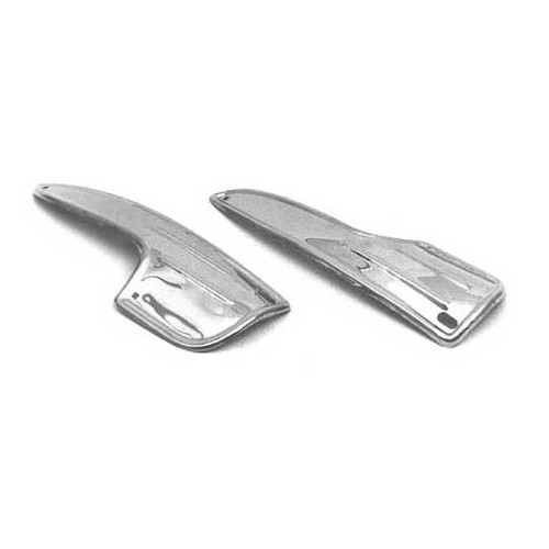 Polished stainless steel long fender flaps for Volkswagen Beetle all models - 2 pieces