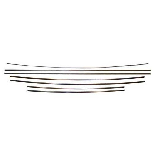  Set gepolijste aluminium sierlijsten voor Volkswagen Kever Saloon (08/1967-07/1972) - aluminium - VA14704 