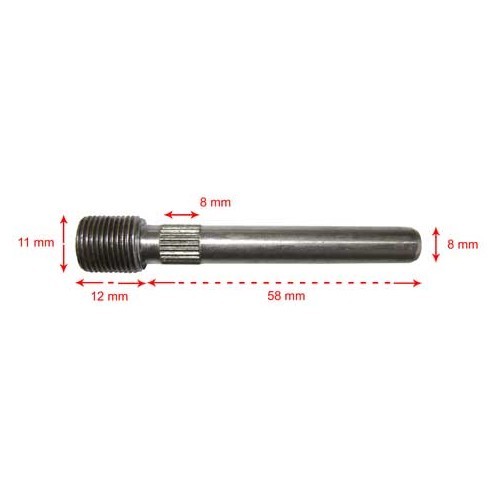 1 Eixo de dobradiça de porta roscado lado standard - VA14900