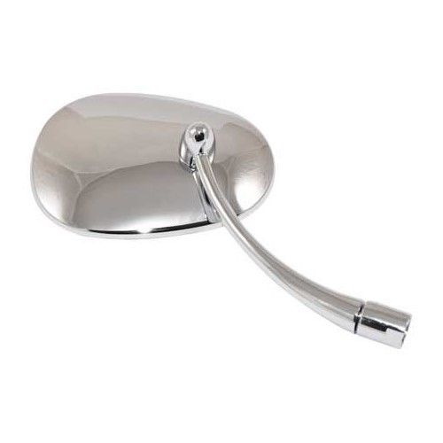 Left-hand chrome-plated oval door mirror for Volkswagen Beetle ->67 - VA15000