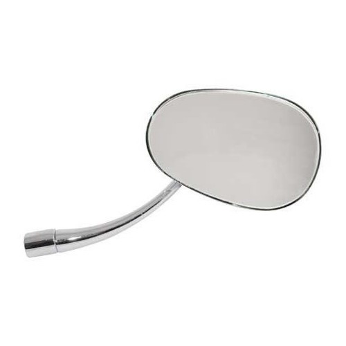 Left-hand chrome-plated oval door mirror for Volkswagen Beetle ->67