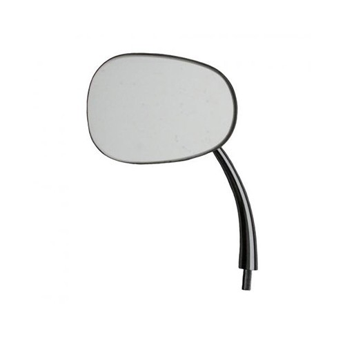 Left-hand chrome-plated oval door mirror for Volkswagen Beetle ->67 - Flat4