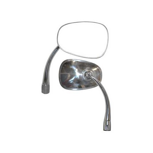 Oblong right-side chrome mirror for Volkswagen Beetle (-07/1967)