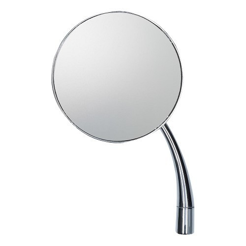 Left-side "right foot" round chrome mirror for Volkswagen Beetle (-07/1967)