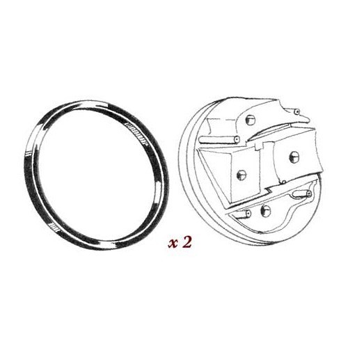 Gaskets between base and body for Volkswagen Beetle 1303 / 1200 74-&gt; - 2 pieces - VA15603