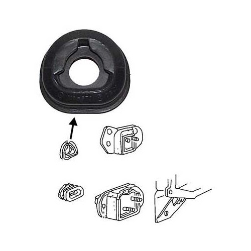 Joint soufflet de nez de boîte sur châssis pour VW Cox, 181, Type 3, Qualité origine - VA15926