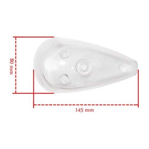 Cristal de intermitente blanco de calidad alemana para Volkswagen Beetle (10/1963-07/1974) - VA16100