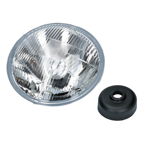 Phare Sealed Beam ampoule H4 pour VW USA 7" - version bombé avec veilleuse