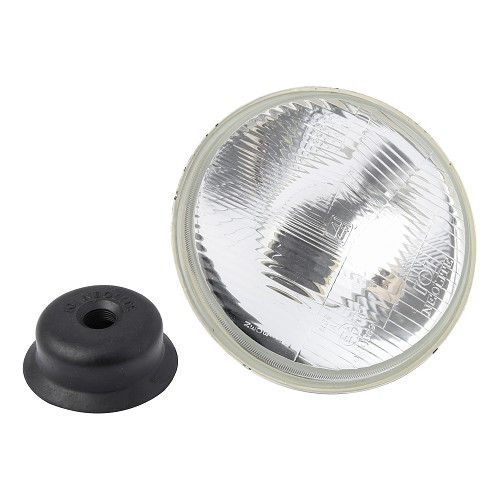     
                
                
    Farol Sealed Beam H4 para VW USA 7" - versão plana com luz piloto - volante à esquerda - VA17019
