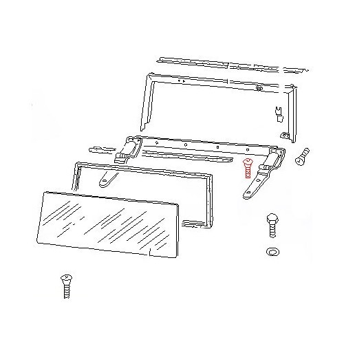  Lower windscreen frame fitting screw for VW 181 - VA18102 