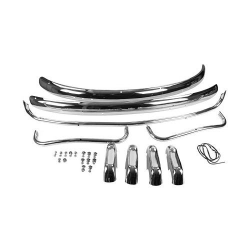  Para-choques US STAINLESS STEEL para Volkswagen Beetle (09/1952-07/1973), por par - VA20605 