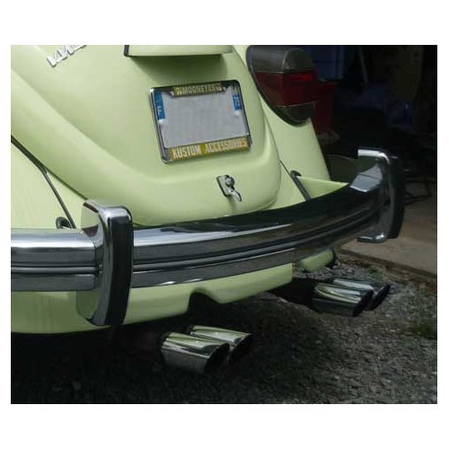 Chrome-plated bumper stop with rib for Volkswagen Beetle from 1968 onwards - VA21504