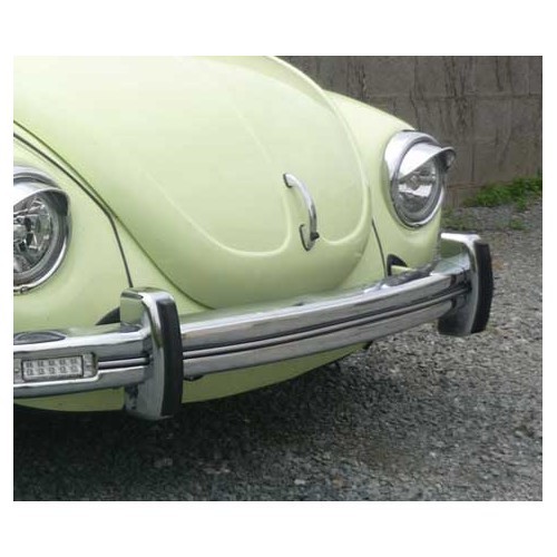  Butoir chromé sur pare-chocs avec nervure pour Volkswagen Coccinelle à partir de 1968 - VA21504 