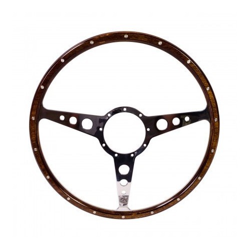 Volant SSP en bois diamètre 16" - acajou 18 rivets 9 trous