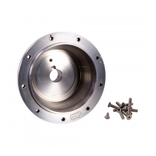  Polished aluminium hub for SSP steering wheel, 9 screws for Split Bus - VB00358 