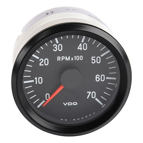  VDO rev counter, 80 mm black, 7000 rpm - VB10100 