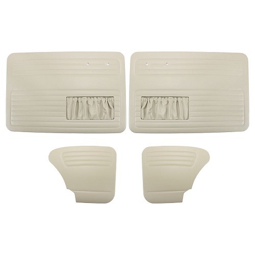  4 Panneaux de portes TMI en vinyle lisse beige clair (15) pour Volkswagen Coccinelle Berline 65 ->66 - VB10112815 