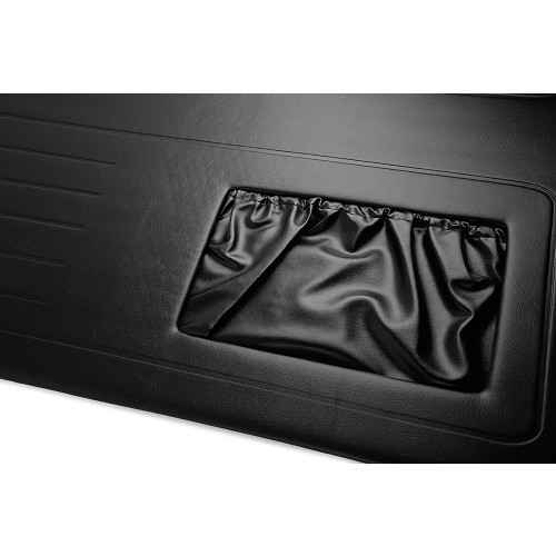 Black vinyl door panels with pockets for Volkswagen Beetle 67-&gt; - 4 pieces - VB10112902