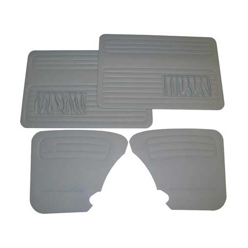  Grey vinyl door panels with pockets for Volkswagen Beetle 67-&gt; - 4 pieces - VB10112904 