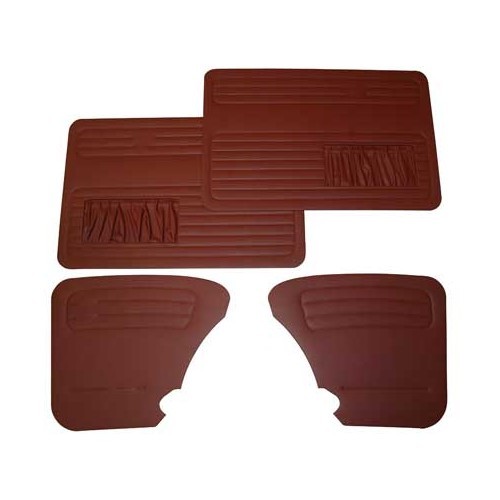  Bordeaux vinyl deurpanelen met zakken voor Volkswagen Kever 67-&gt; - 4 stuks - VB10112906 