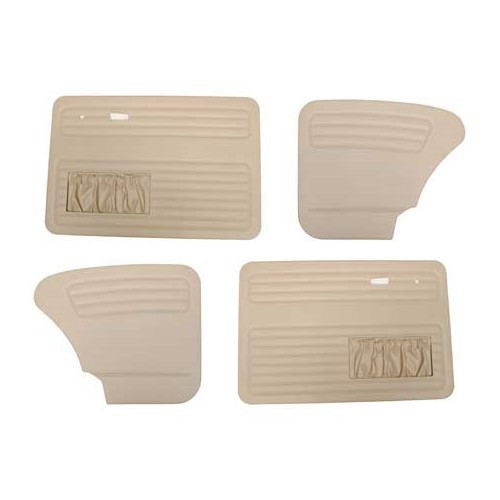  Jeu de 4 panneaux de porte TMI Gris Beige pour Volkswagen Coccinelle Berline 67 ->77 - VB10112915 