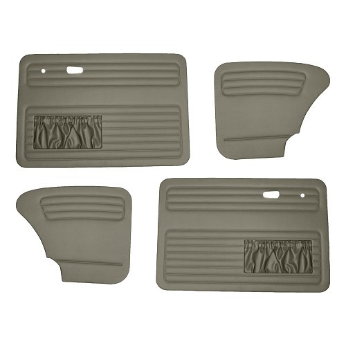  Jeu de 4 panneaux de porte TMI Gris Souris pour Volkswagen Coccinelle Berline 67 ->77 - VB10112916 