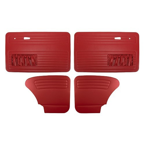  Jeu de 4 panneaux de porte TMI rouge moyen pour Coccinelle Berline 67 ->77 - VB10112995 