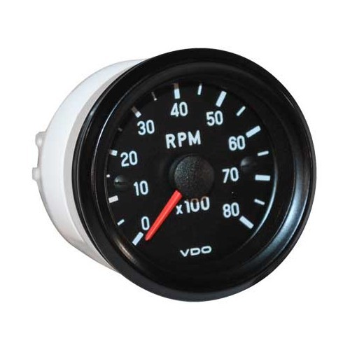  Rev counter VDO 52 mm Black 8000 rpm - VB10200 