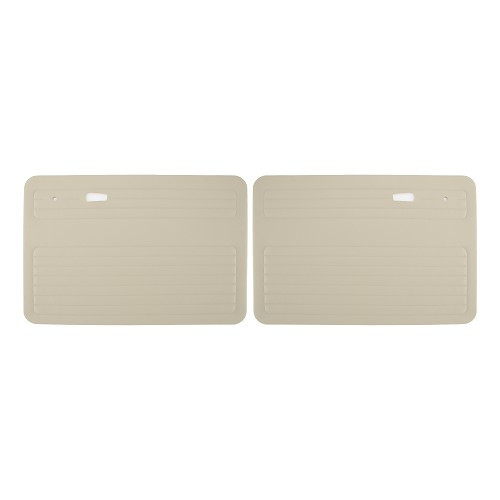  Set of 2 TMI door panels without pocket in smooth light grey vinyl for Volkswagen Cox Sedan 67 -&gt;77 - VB10225 