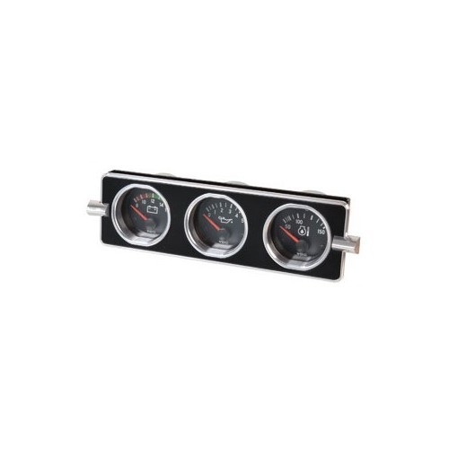 Black support for pressure gauges: 3 x 52 mm for Volkswagen Beetle 58->67 - VB10810