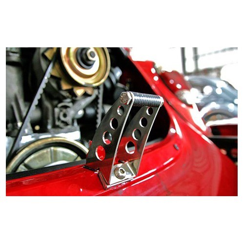 Soporte de capó de acero inoxidable pulido para Volkswagen escarabajo 68-> - Vintage Speed - VB13207