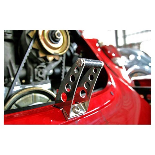 Polished stainless steel engine hood mount for Volkswagen Beetle 68-> - Vintage Speed - VB13207