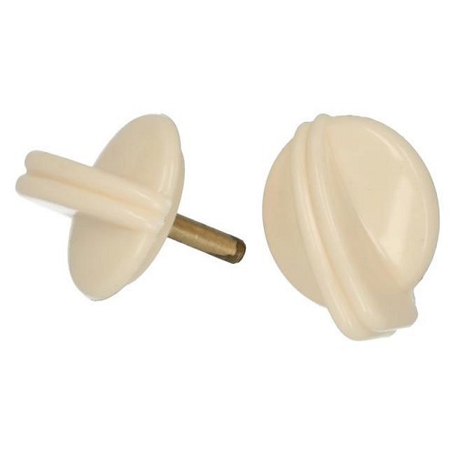  Bakelite headlight switch knobs for Volkswagen Beetle Split - pair, Ivory - VB13208 