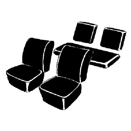 Juego de fundas de asientos TMI de vinilo negras para 181 - VB181011